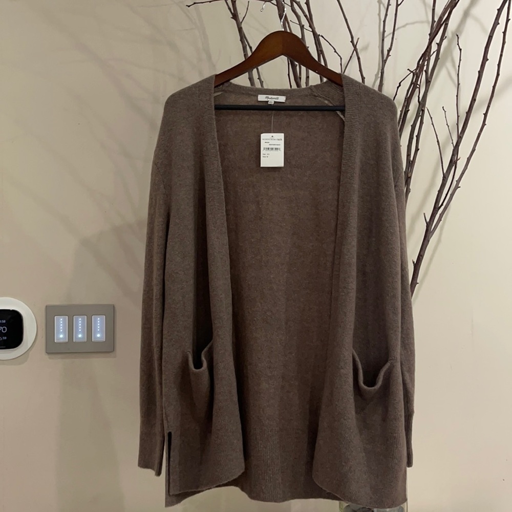 NWT | Madewell Open Front Patch Pocket Cardigan